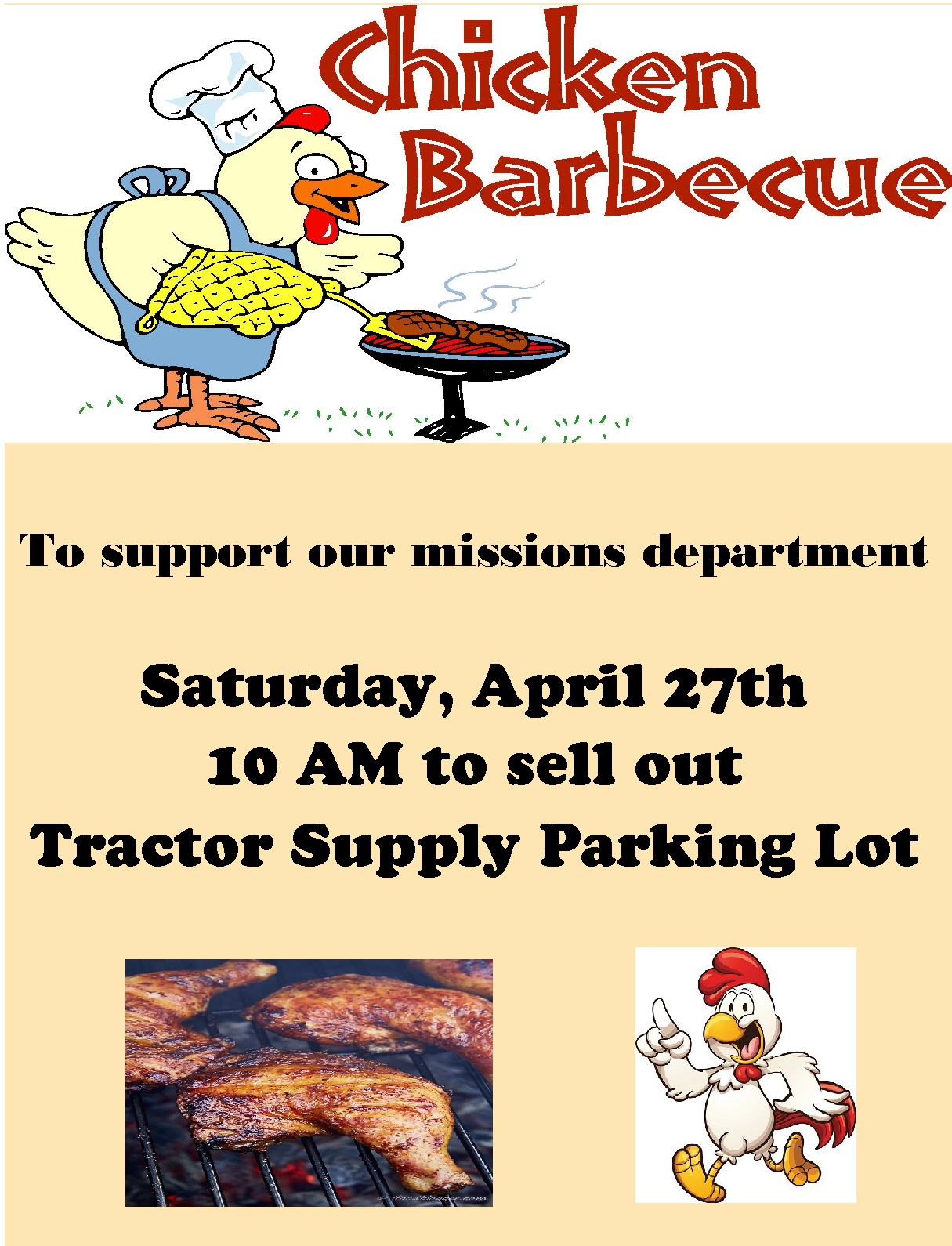 Poster Chicken BBQ for Missions